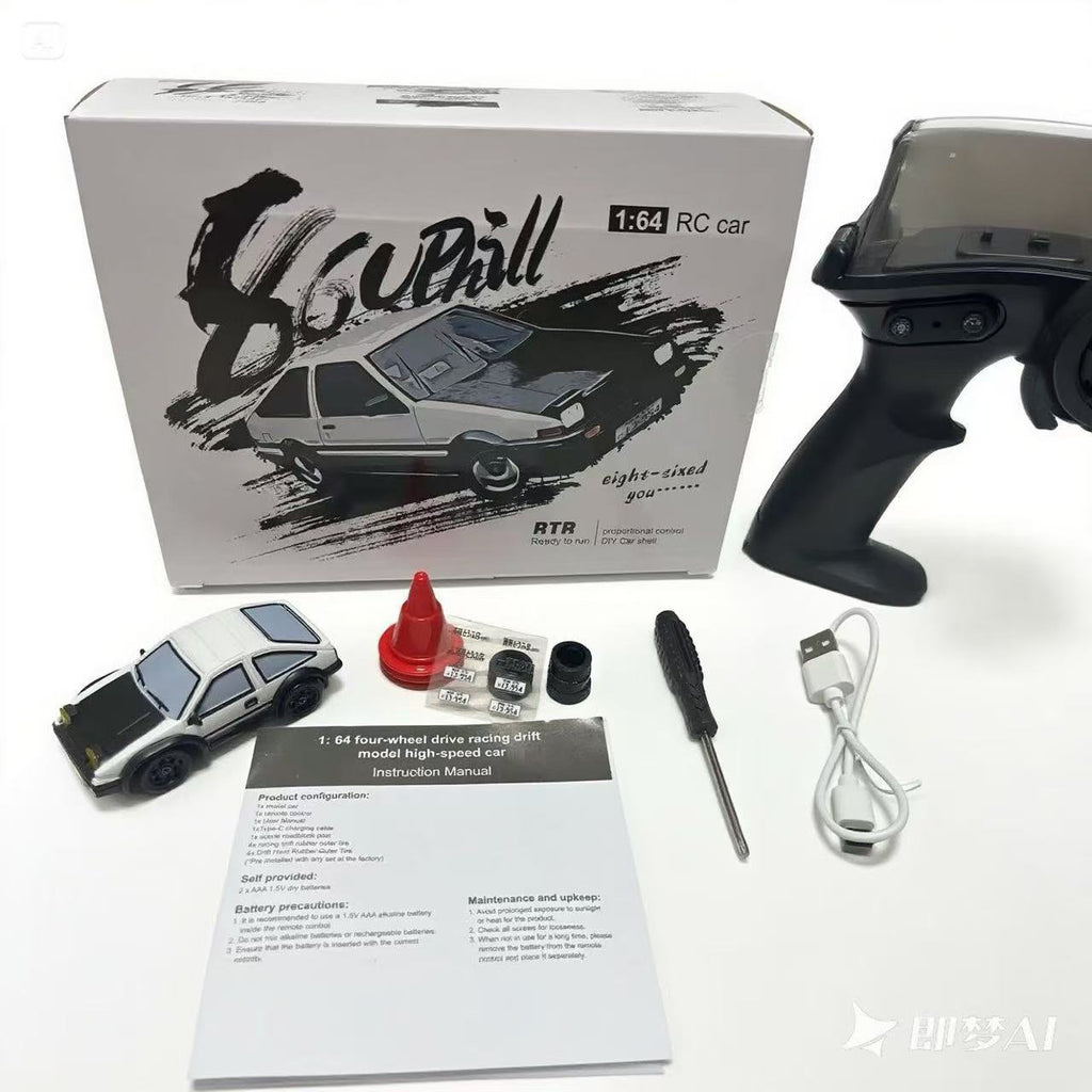 RC Desktop Drift Car AE86 1:64